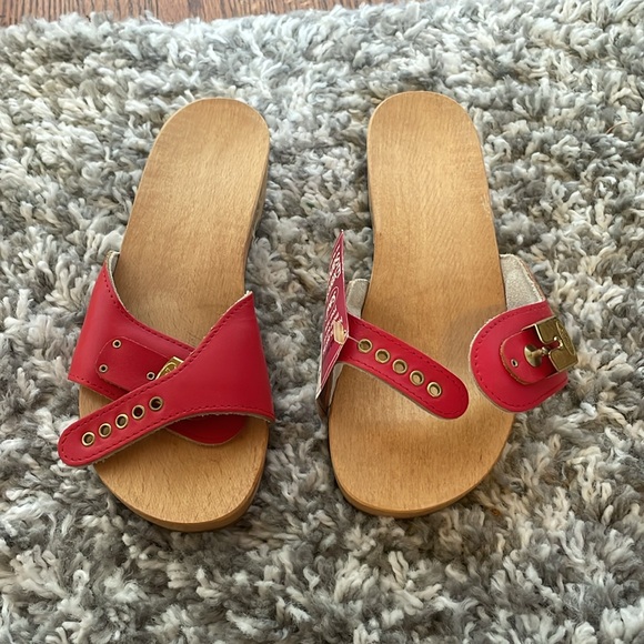 NWT 1970s Red Vintage Dr. Scholl’s Exercise Sandals Size 6 - Picture 3 of 9